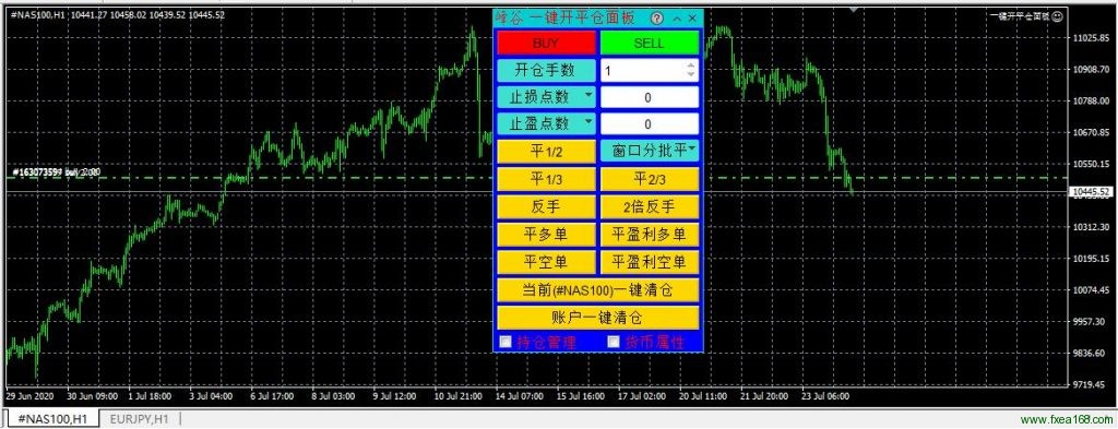 mt4一键开平仓面板3.1版本